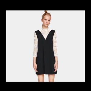 Zara Contrast Fabric Lace Dress